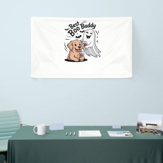 Hunde und Geist trinken Wein. Klassischer T - Shir Banner (Messeveranstaltung)