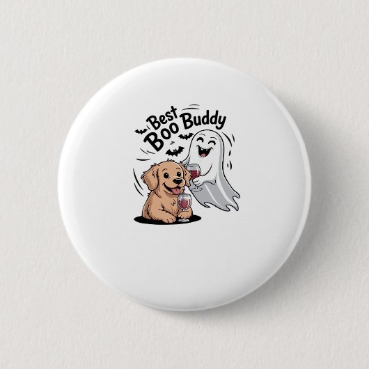Hunde und Geist trinken Wein. Klassischer T - Shir Button (Vorderseite)