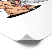 Hunde und Geist trinken Wein. Klassischer T - Shir Poster (Ecke)