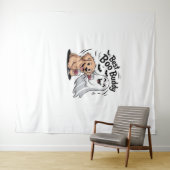 Hunde und Geist trinken Wein. Klassischer T - Shir Wandteppich (Beispiel (Horizontal))