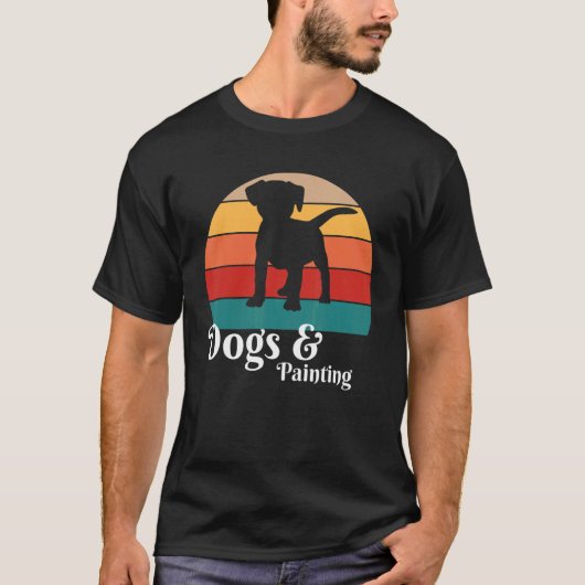 Hunde und Gemälde T-Shirt (Vorderseite)