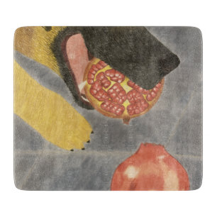 Hunde- und Granatapfel-Schneidbrett Schneidebrett