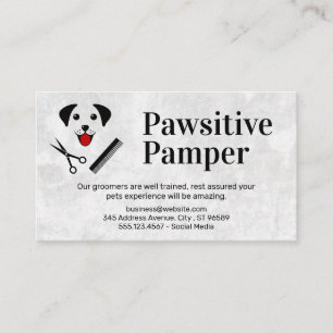Hunde und Grooming Icons Visitenkarte