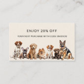 Hunde und Haustiere Rabattkarte (Vorderseite)