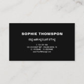 Hunde und Haustiere Visitenkarte (Rückseite)