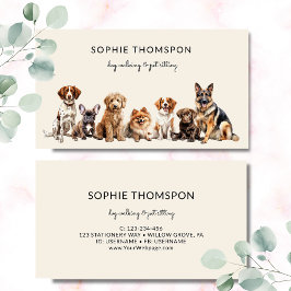 Hunde und Haustiere Visitenkarte