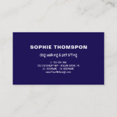 Hunde und Haustiere Visitenkarte (Rückseite)