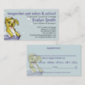 Hunde-und HaustierGroomer - Hündchen-Schaumbad Terminkarte (Vorne/Hinten)