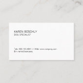 Hunde und Hunde Visitenkarte (Rückseite)