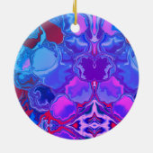 Hunde und Kaffee abstrakt Keramik Ornament (Hinten)