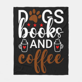 Hunde und Kaffee Fleecedecke