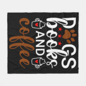 Hunde und Kaffee Fleecedecke (Vorderseite (Horizontal))