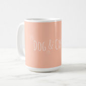 Hunde und Kaffee Orangenkoralle Tasse (Vorderseite Links)