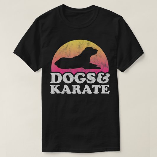 Hunde und Karate Männer oder Frauen Hunde T-Shirt (Design vorne)