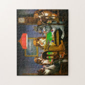 Hunde und Karten Puzzle (Vertikal)