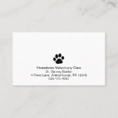 Hunde und Kater Süße Tier Betreuung Erinnerung Visitenkarte (Rückseite)