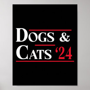 Hunde und Katzen 2024 essen die Hunde Poster