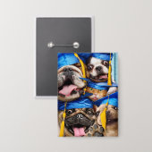 Hunde- und Katzen-Absolventen im Fotobooth Button (Vorderseite/Rückseite)