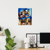 Hunde- und Katzen-Absolventen im Fotobooth Poster (Heimbüro)