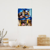 Hunde- und Katzen-Absolventen im Fotobooth Poster (Küche)