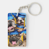 Hunde- und Katzen-Absolventen im Fotobooth Schlüsselanhänger (Rückseite)