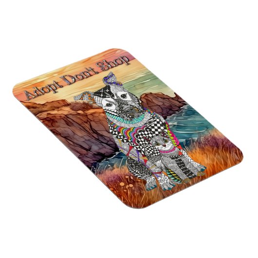 Hunde und Katzen Adoptier Don't Shop Magnet (Rechte Seite)