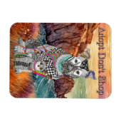 Hunde und Katzen Adoptier Don't Shop Magnet (Horizontal)