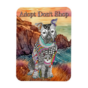 Hunde und Katzen Adoptier Don't Shop Magnet