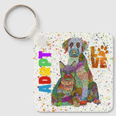 Hunde und Katzen Adoptier Nicht Schlüsselanhänger (Vorderseite)