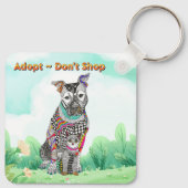 Hunde und Katzen Adoptier Nicht Schlüsselanhänger (Rückseite)