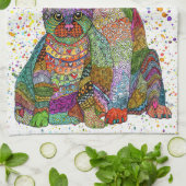 Hunde und Katzen Adoption und Rettungsküche Handtu Geschirrtuch (Gefaltet)