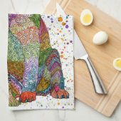 Hunde und Katzen Adoption und Rettungsküche Handtu Geschirrtuch (Viertel Falte)