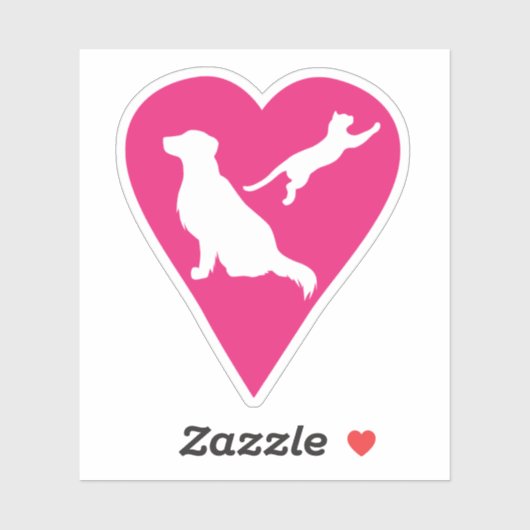 Hunde und Katzen Aufkleber (Blatt)
