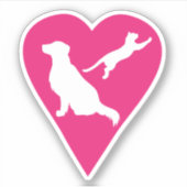 Hunde und Katzen Aufkleber (Vorderseite)