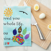 Hunde und Katzen Beileid Memorial Küchentücher (Viertel Falte)