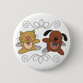Hunde und Katzen Button (Vorderseite)