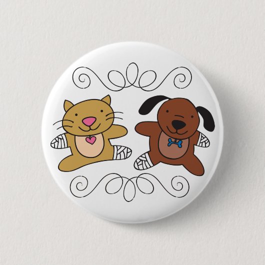 Hunde und Katzen Button (Vorderseite)