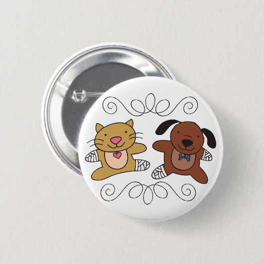 Hunde und Katzen Button (Vorne & Hinten)