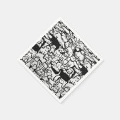 Hunde und Katzen Cartoon" Papa Napkins Serviette (Ecke)