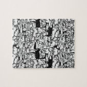 Hunde und Katzen Cartoon" Puzzle (Horizontal)