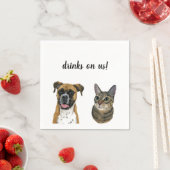 Hunde und Katzen Cocktail Napkins Serviette (Beispiel)