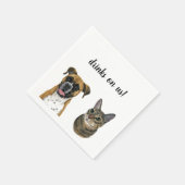 Hunde und Katzen Cocktail Napkins Serviette (Ecke)