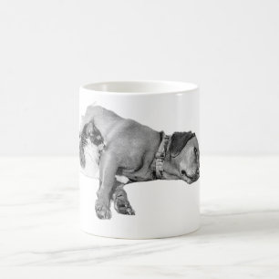 Hunde und Katzen Cuddling Monochrome Art Tasse