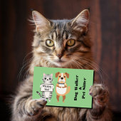 Hunde und Katzen, die Haustiere sitzen Visitenkarte