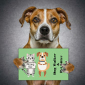 Hunde und Katzen, die Haustiere sitzen Visitenkarte