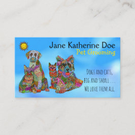 Hunde und Katzen, die Visitenkarten für die Aufzuc Visitenkarte