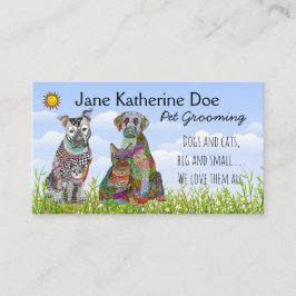 Hunde und Katzen, die Visitenkarten für die Aufzuc Visitenkarte