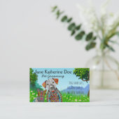 Hunde und Katzen, die Visitenkarten für die Aufzuc Visitenkarte (Stehend Vorderseite)