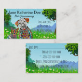 Hunde und Katzen, die Visitenkarten für die Aufzuc Visitenkarte (Vorne/Hinten)