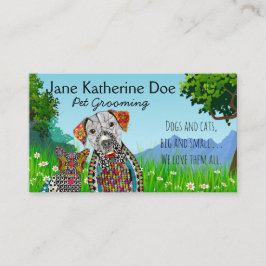 Hunde und Katzen, die Visitenkarten für die Aufzuc Visitenkarte